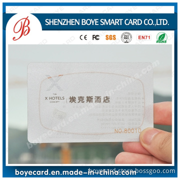 Beautiful Laser Number Transparent Card